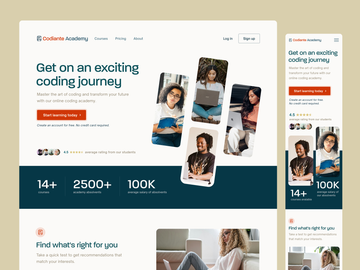 learning platform website redesign